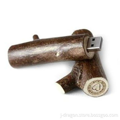 Ecological Wooden USB Pen Drive with 1-32GB Capacity, Data Pre-loading and Laser Engraving